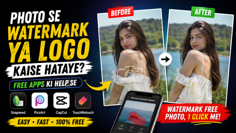 Photo se watermark ya logo kaise hataye free apps