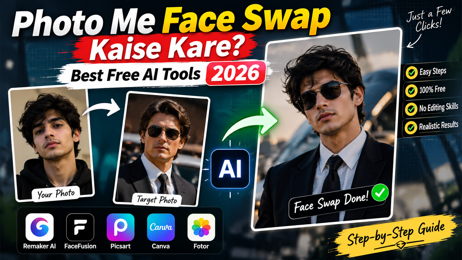 Photo Me Face Swap Kaise Kare – Best Free AI Face Swap Tools 2026 Guide