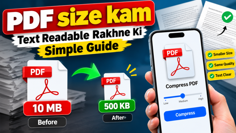 PDF size kam karne aur text readable rakhne ki guide thumbnail